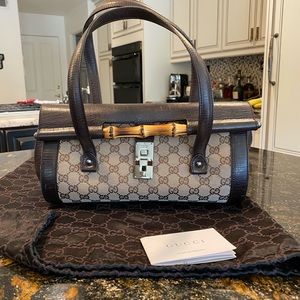 Gucci Mono Bamboo Bullet bag.